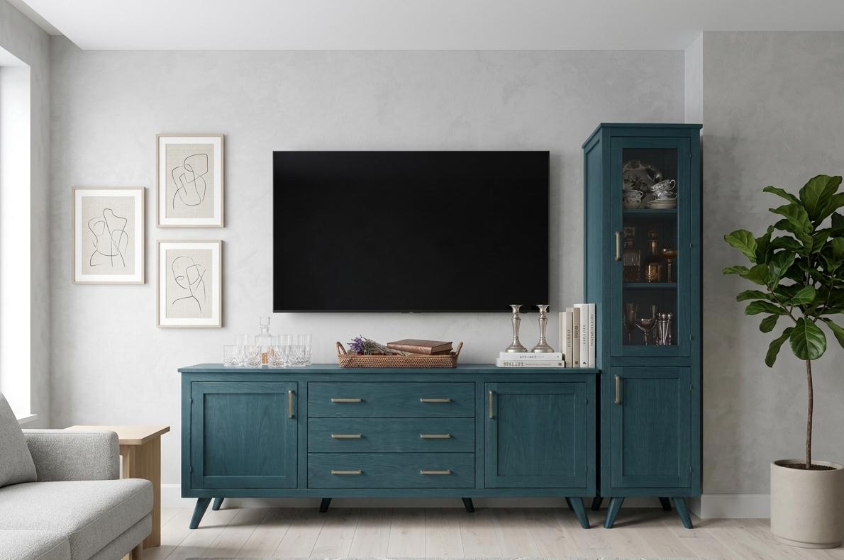 439- Mueble de salón en madera maciza 